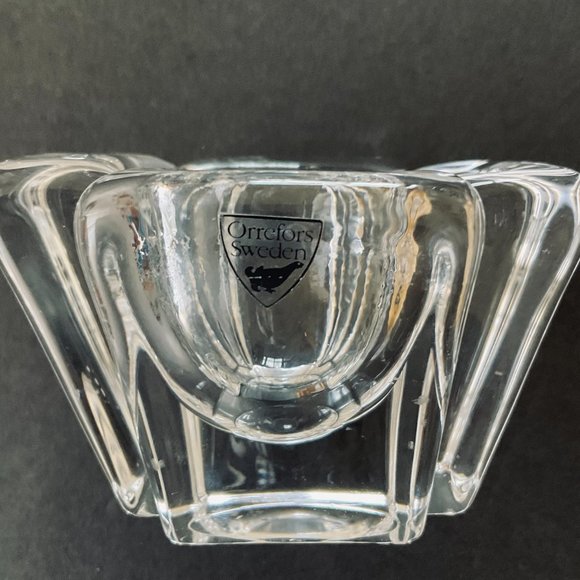 ORREFORS Sweden Vintage "Max Cross" Crystal Votive EUC - Picture 3 of 9